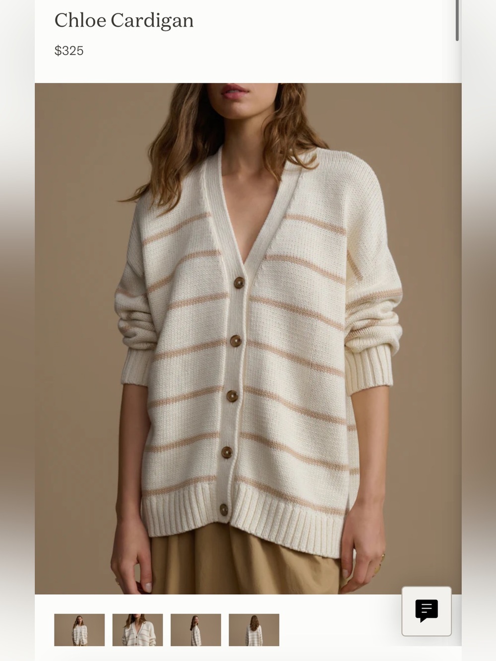 Jenni Kayne Chloe Cream and Oat Cardigan